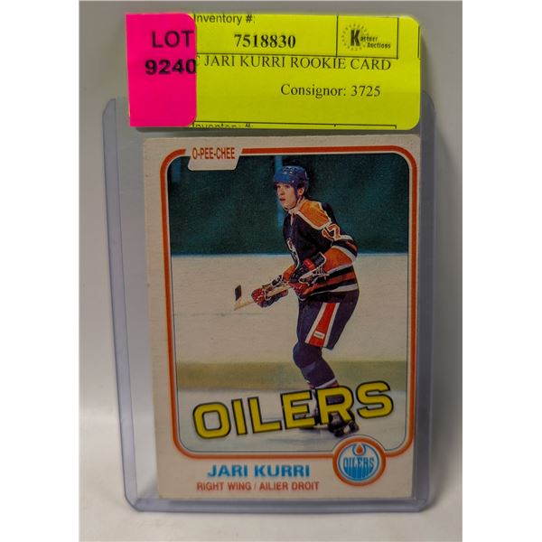 1981 OPC JARI KURRI ROOKIE CARD