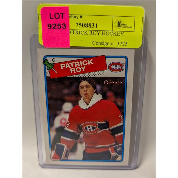 1988 OPC PATRICK ROY HOCKEY CARD