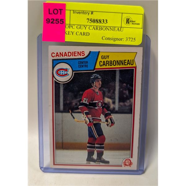 1984 OPC GUY CARBONNEAU HOCKEY CARD