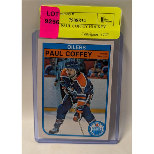 1982 OPC PAUL COFFEY HOCKEY CARD