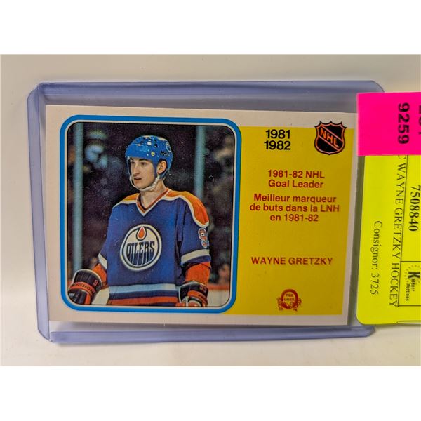 1982 OPC WAYNE GRETZKY HOCKEY CARD