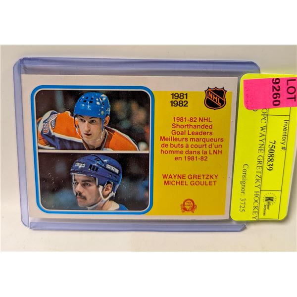 1982 OPC WAYNE GRETZKY HOCKEY CARD