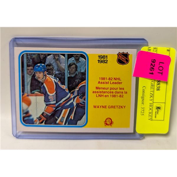 1982 OPC WAYNE GRETZKY HOCKEY CARD