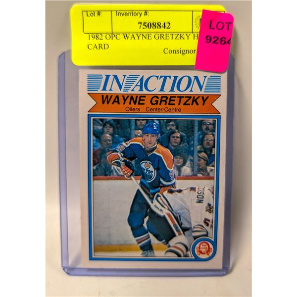 1982 OPC WAYNE GRETZKY HOCKEY CARD