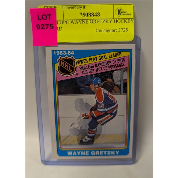 1984 OPC WAYNE GRETZKY HOCKEY CARD