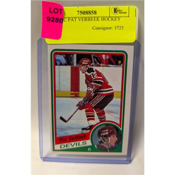 1984 OPC PAT VERBEEK HOCKEY CARD
