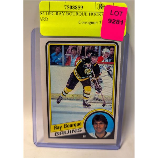 1984 OPC RAY BOURQUE HOCKEY CARD