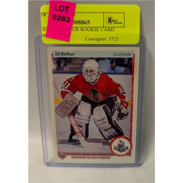 1990 ED BELFOUR ROOKIE CARD UPPER DECK