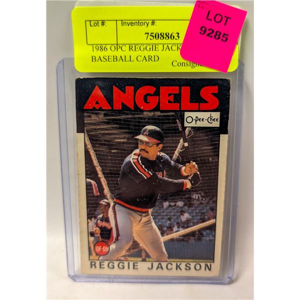 1986 OPC REGGIE JACKSON BASEBALL CARD