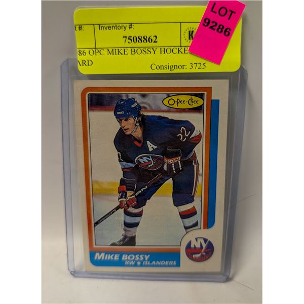 1986 OPC MIKE BOSSY HOCKEY CARD