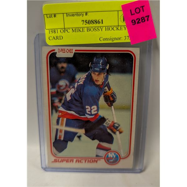 1981 OPC MIKE BOSSY HOCKEY CARD