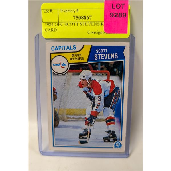 1984 OPC SCOTT STEVENS ROOKIE CARD