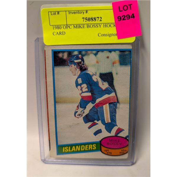 1980 OPC MIKE BOSSY HOCKEY CARD