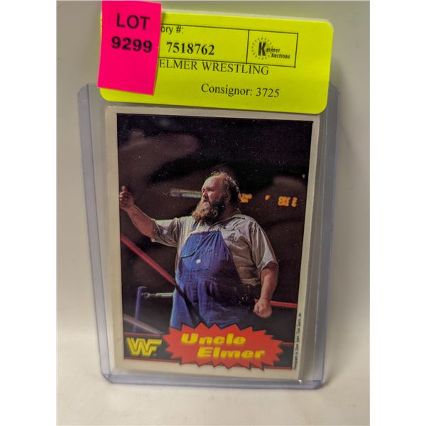 1985 UNCLE ELMER WRESTLING CARD