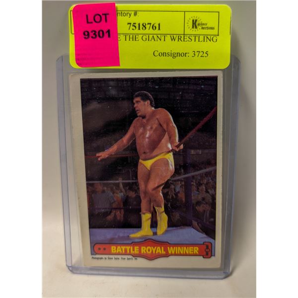 1985 ANDRE THE GIANT WRESTLING CARD