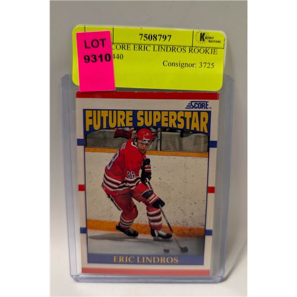 1991 SCORE ERIC LINDROS ROOKIE CARD 440