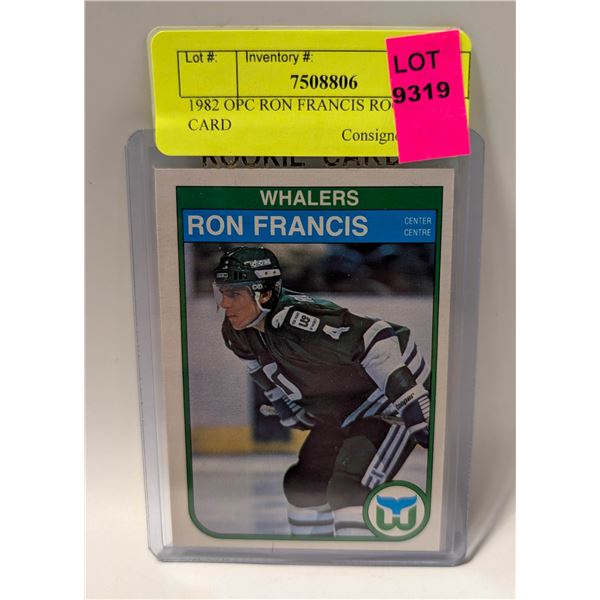 1982 OPC RON FRANCIS ROOKIE CARD