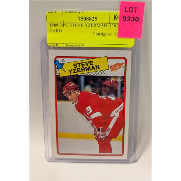 1988 OPC STEVE YZERMAN HOCKEY CARD