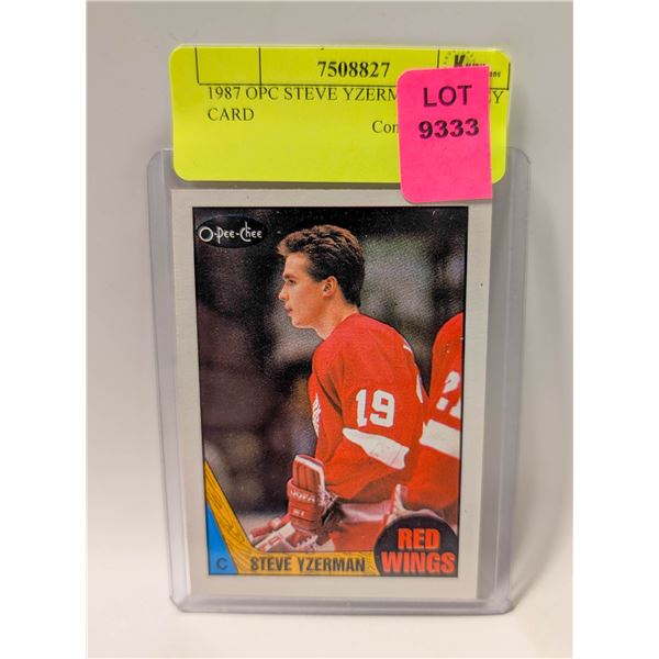1987 OPC STEVE YZERMAN HOCKEY CARD