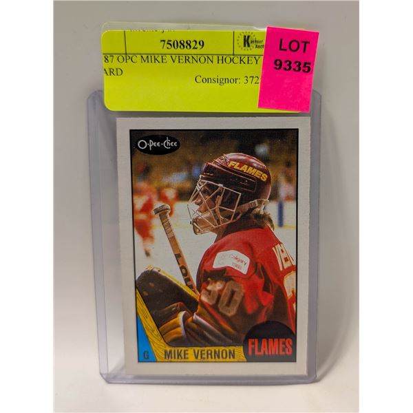 1987 OPC MIKE VERNON HOCKEY CARD