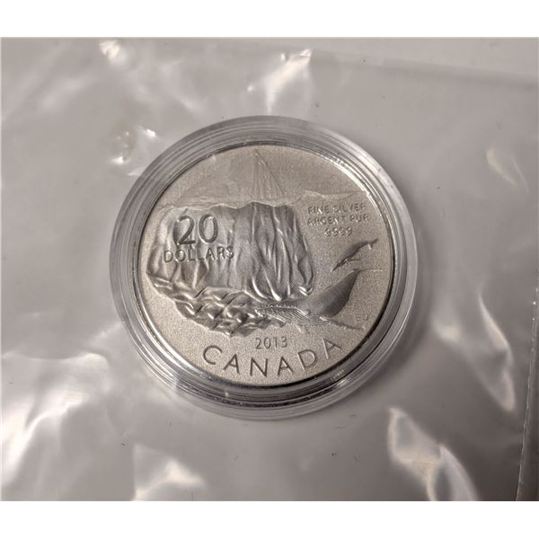 .999 FINE SILVER CANADIAN $20 COIN