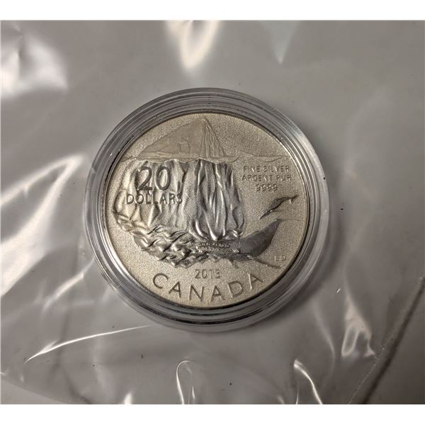 .999 FINE SILVER CANADIAN $20 COIN