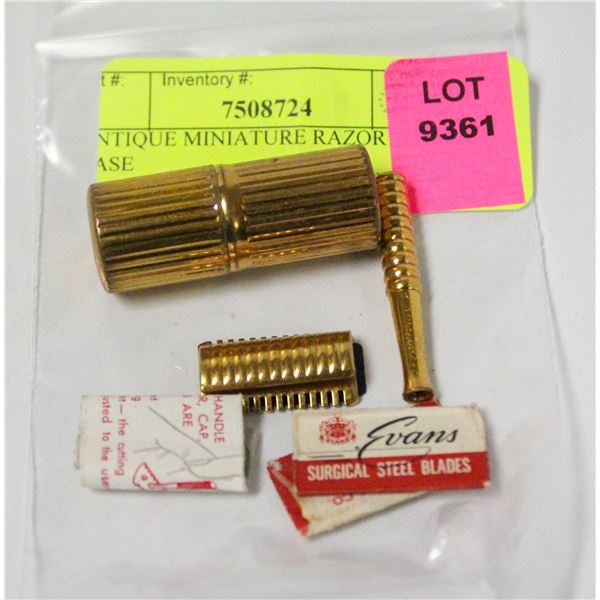 ANTIQUE MINIATURE RAZOR WITH CASE