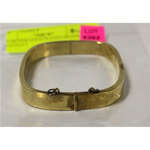 925 SILVER GOLD PLATED BANGLE BRACELET