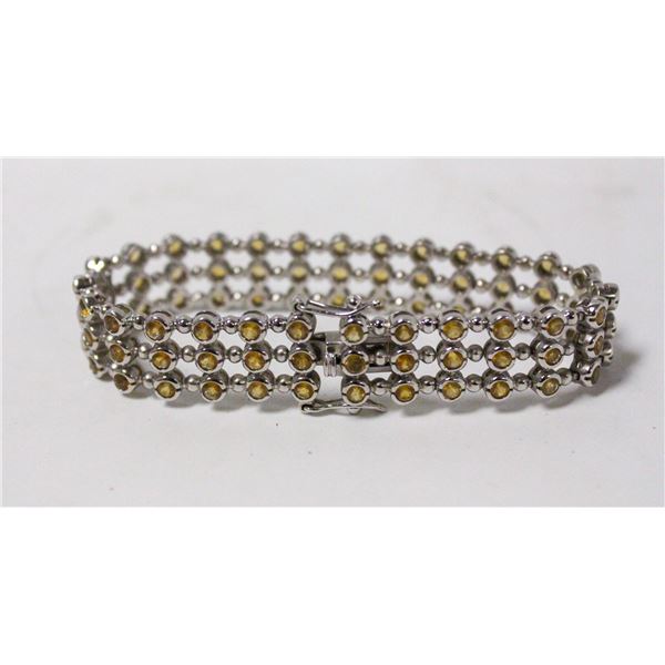 925 SILVER BRACELET WITH CITRINE STONES