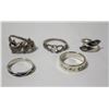 Image 1 : LOT 5 ASSTD SILVER RINGS