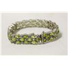 Image 1 : 925 SILVER TENNIS BRACELET W AMETHYST & PERIDOT