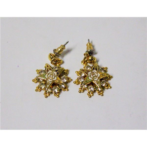 VINTAGE MASONIC TEMPLE EARRINGS RARE
