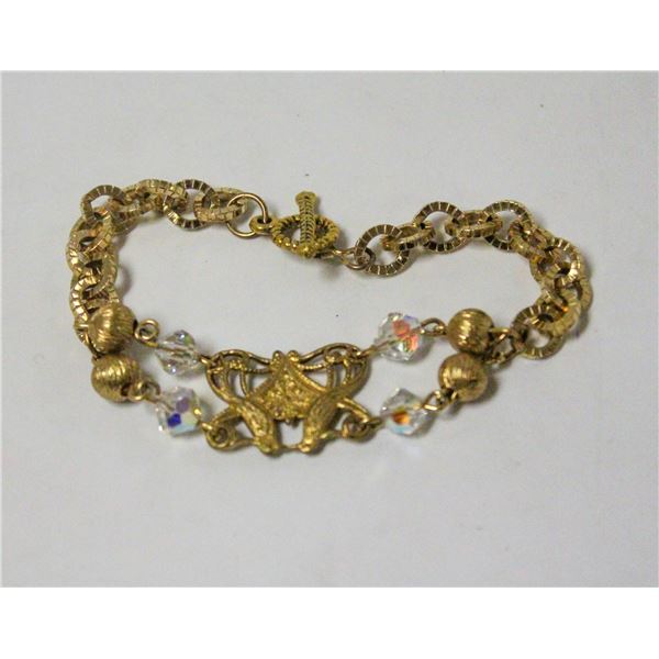 ANTIQUE ART NOUVEAU LOVE BIRDS BRACELET