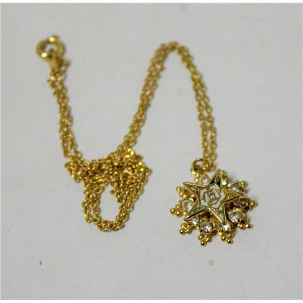VINTAGE MASONIC LODGE PENDANT W CHAIN