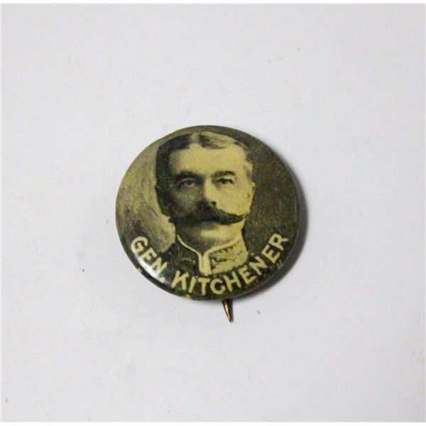 WW1 LORD KITCHENER MILITARY PIN BUTTON