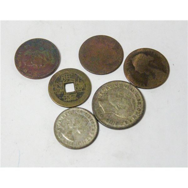 LOT OF 1800S UP FOREIGN COIN LOT