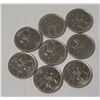 Image 1 : LOT OF 8 1973 CANADA MOUNTIE QUARTERS