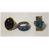 Image 1 : THREE ASSORTED EARATE RINGS