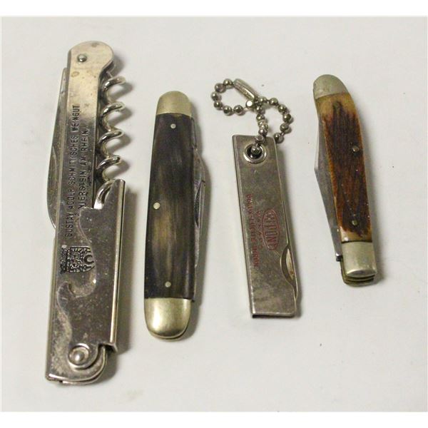 LOT OF 4 ANTIQUE POCKET KNIVES