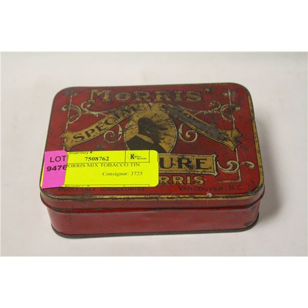 1900S MORRIS MIX TOBACCO TIN