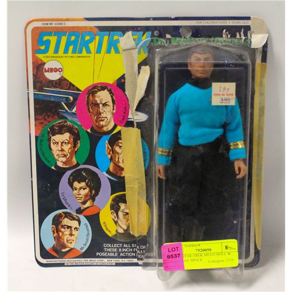 1970S STAR-TREK MEGO DOLL W PACKAGE SPOCK