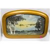 Image 1 : VINTAGE BUBBLE FRAME SCENIC LAKE