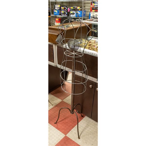 STEEL MANNEQUIN BUST DRESS FORM CIRCA 1970'S