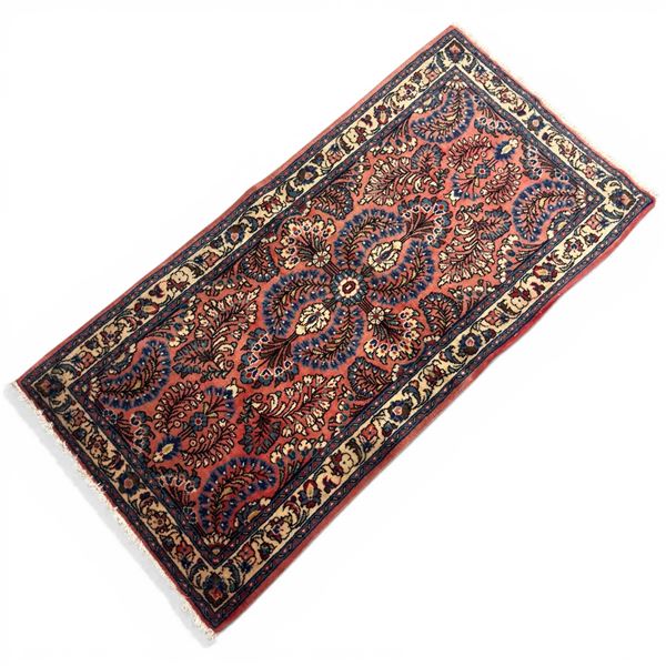 100% Hand Knotted Made in Iran 4'4"x2'7" Sarough Region Fluffy Beautiful Colouring Rug (424)