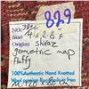 Image 2 : 100% Hand Knotted Made in Iran 4'x2'8" Shiraz Region Geometric Map Fluffy Rug (380)