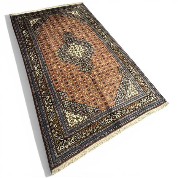 100% Hand Knotted Made in Iran 9"9"x6'2" Ardebil Sheep Wool Carpet & Wool Root Vegatble Dye (377)