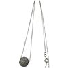 Image 2 : Sterling Silver Pave Crystal Ball Pendant on a Fine 18" Sterling Chain (Total weight 3.65 grams)