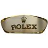 Image 1 : Rolex Dealer Brass Wall Plate with Applied Letters and Crown * Gold Tone Finish (18" x 8")