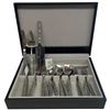 Image 1 : Norwegian "Royal Pewter" 30 Piece  Flatware Set with 3 Serving Pieces * New condition in box with le