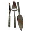 Image 4 : Norwegian "Royal Pewter" 30 Piece  Flatware Set with 3 Serving Pieces * New condition in box with le